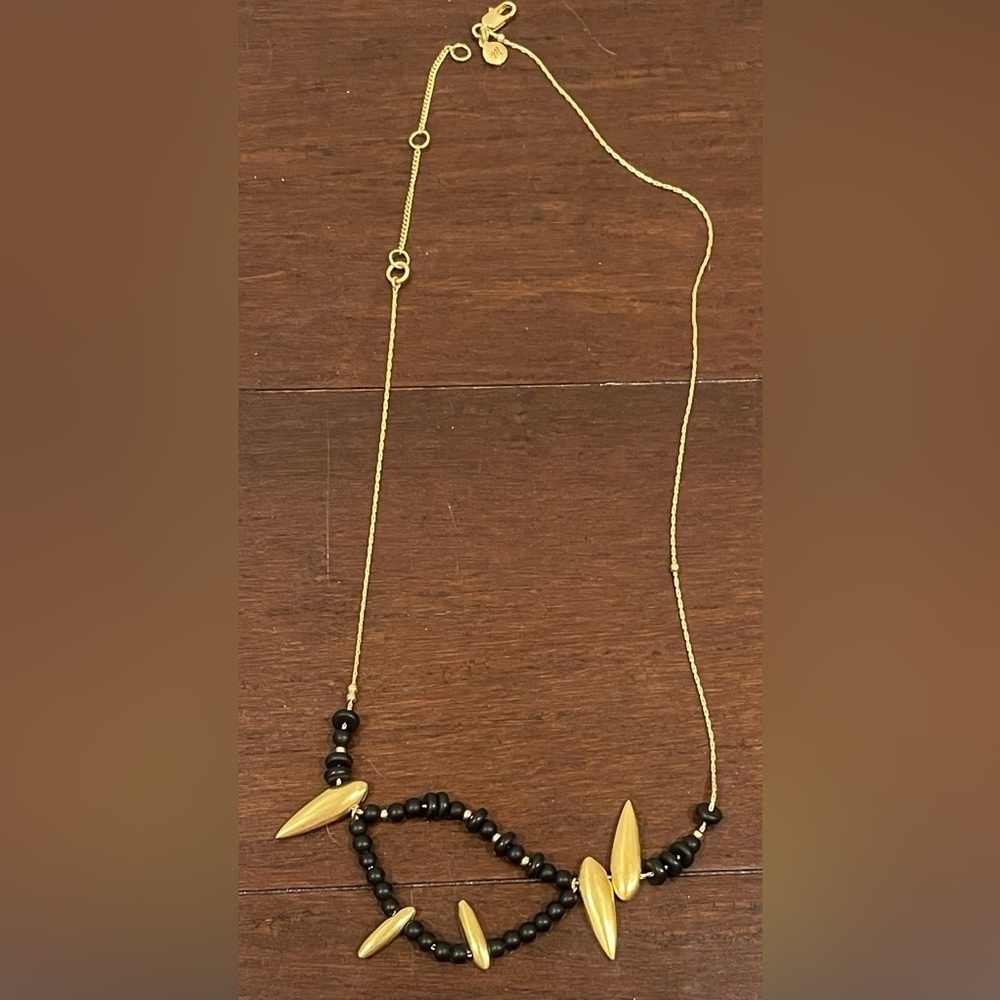 madewell Gold & Black beaded Necklace